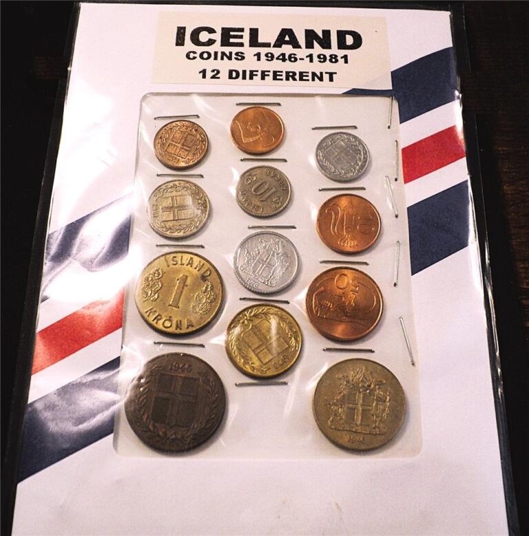 Read more about the article Iceland Coin Set 1946-1981 – 12 Different – FREE SHIPPING!