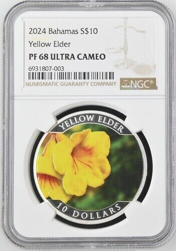 Read more about the article 2024 BAHAMAS YELLOW ELDER S$10 NGC PF 69 ULTRA CAMEO