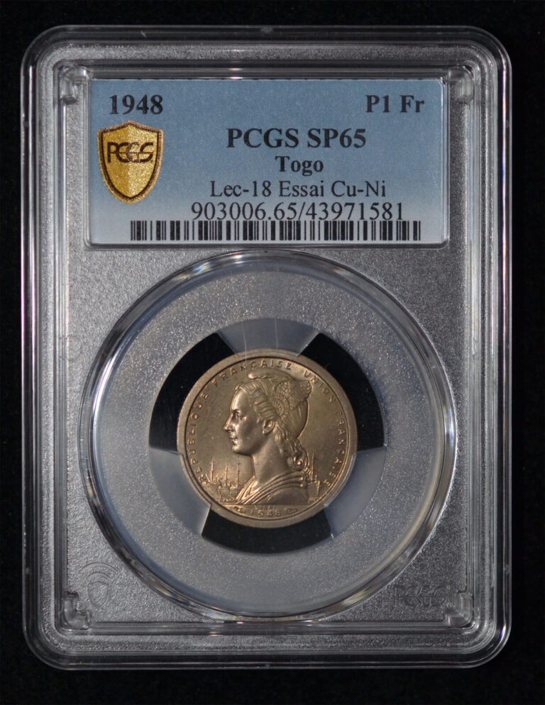 Read more about the article PCGS SP65 1948 Togo Essai 1 Franc (Pattern ) Mintage: 2000 only!