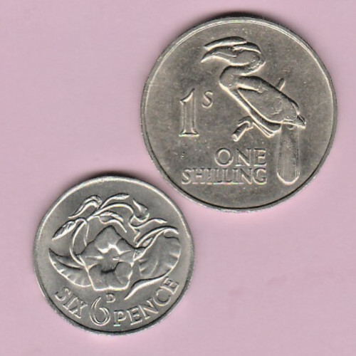 Read more about the article Zambia 1964 Shilling and Sixpence -km 1 and km 2 – High Grade First Year Coins