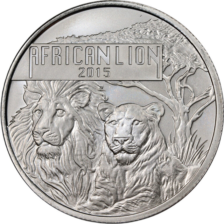 Read more about the article 2015 Republic of Burundi 1 Ounce Silver 5000 Francs – African Lion – .999 2 Coin