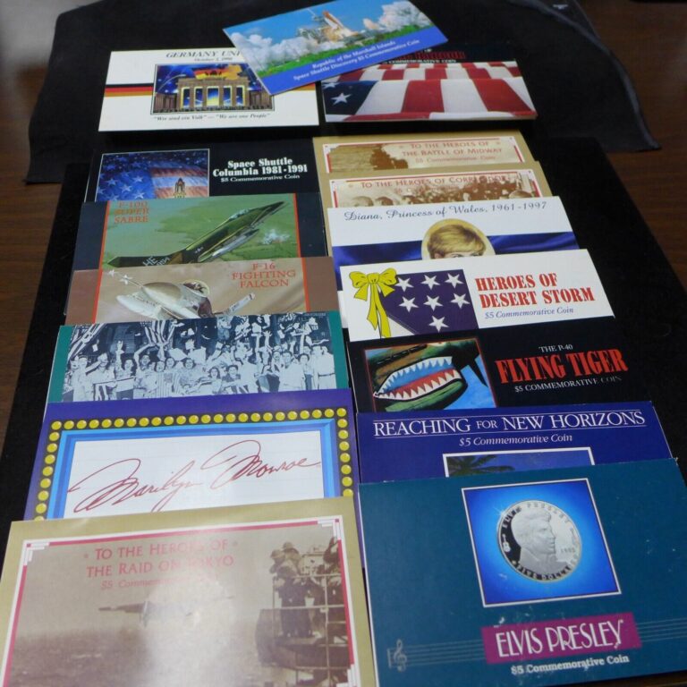 Read more about the article Lot of (16) Marshall Islands $5 Commemorative Coin’s – BU In Original Holders