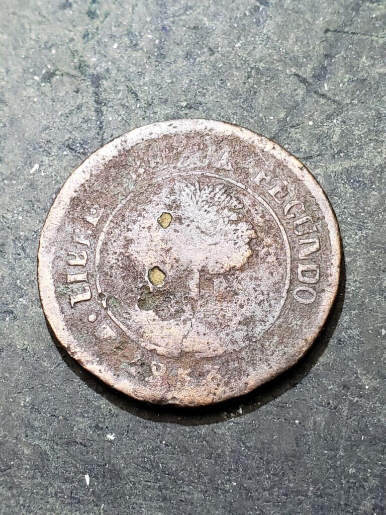 Read more about the article 1857/6 Honduras Republic 4 Reales RARE KM# 20d METAL DETECTING FIND DAMAGED RARE