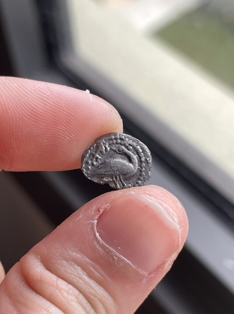 Read more about the article Macedonia  Eion  AR Trihemiobol w Goose  460-440 BC. Ancient Greek Silver Coin