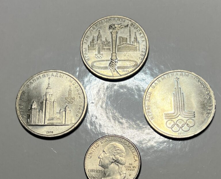 Read more about the article Set Of 3 Vintage USSR 1-Ruble Olympic Coins (1977  1979  1980)