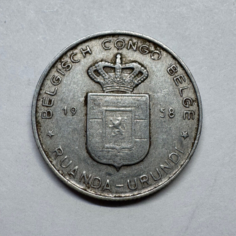 Read more about the article 1958 Belgian Congo 1 Franc – Beautiful Coin – #B-031