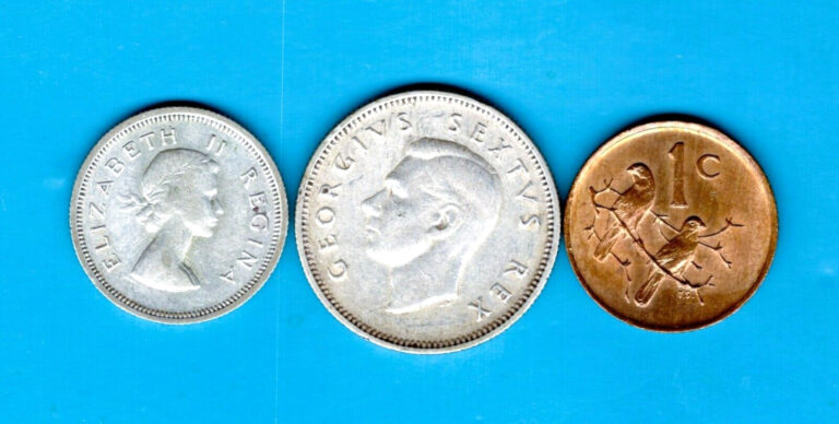 Read more about the article SOUTH AFRICA – TWO BEAUTIFUL HISTORICAL SILVER COINS  1950-57  + GIFT