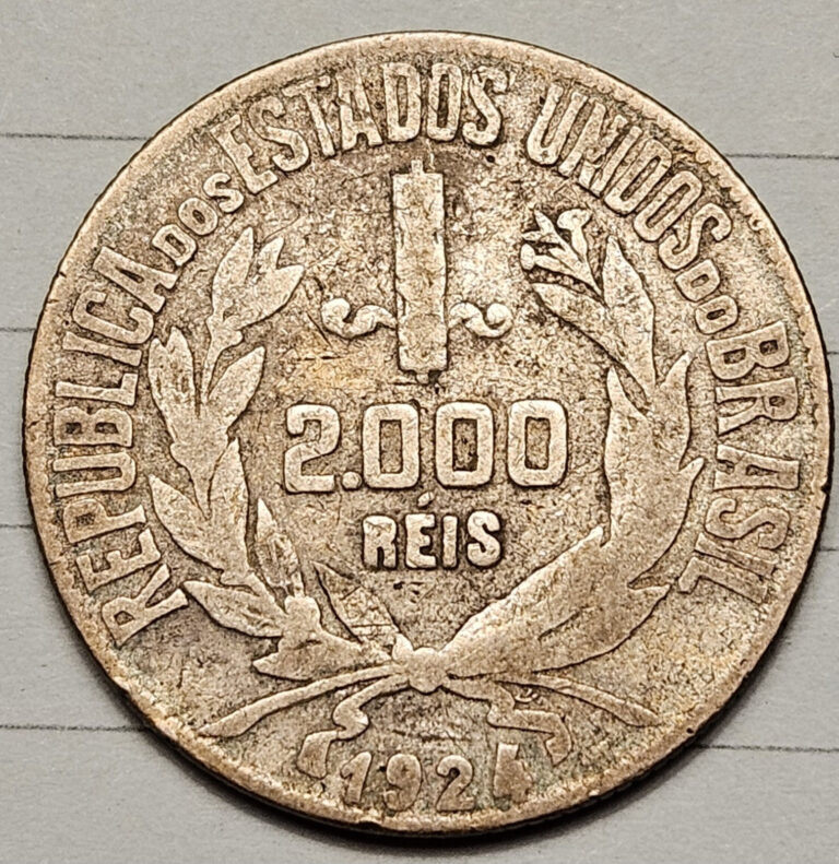 Read more about the article 1924 BRAZIL 2000 REIS SILVER COIN – SHIPS FREE