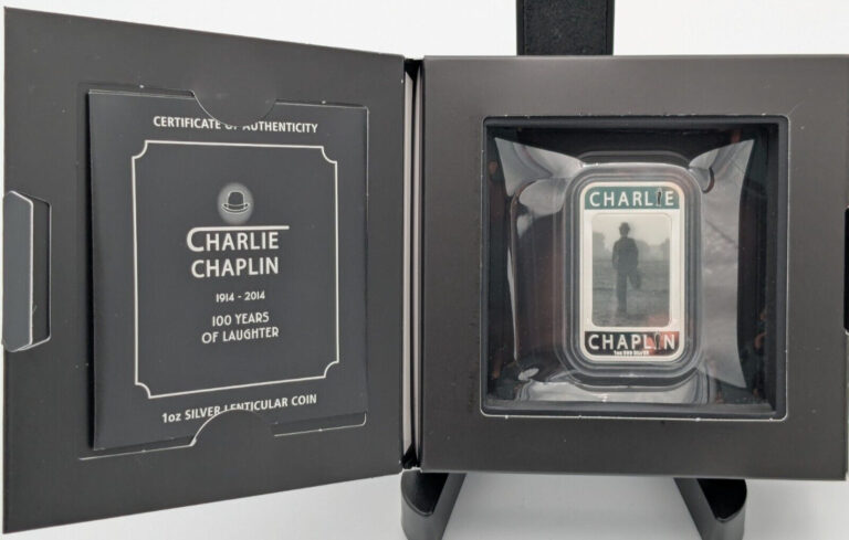 Read more about the article 2014 Tuvalu Charlie Chaplin 100 Yrs of Laughter 1oz Silver Proof Lenticular Coin