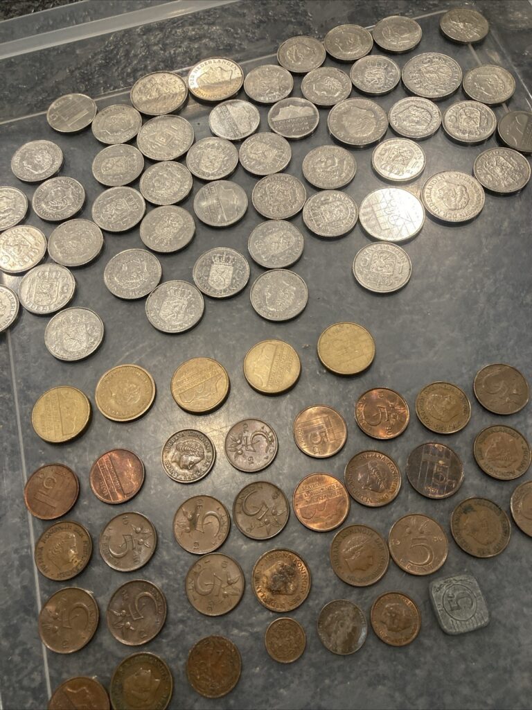 Read more about the article NETHERLANDS Coin Lot – Pure Nickel GULDEN Coins And Others. Lotid100