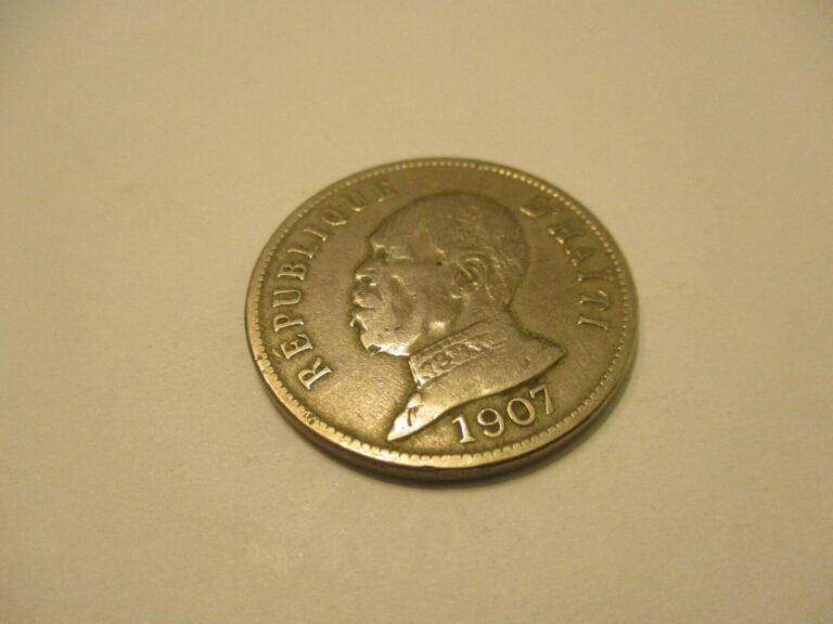 Read more about the article COIN HAITI 1907 COIN 50 REPUBLIQUE D’HAITI LIBERTE RGALITE  #614C