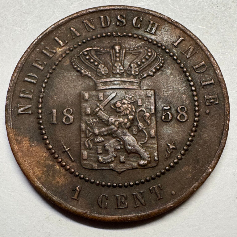 Read more about the article 1858 Netherlands East Indies Indonesia 1 Cent – Beautiful Coin – #A-090