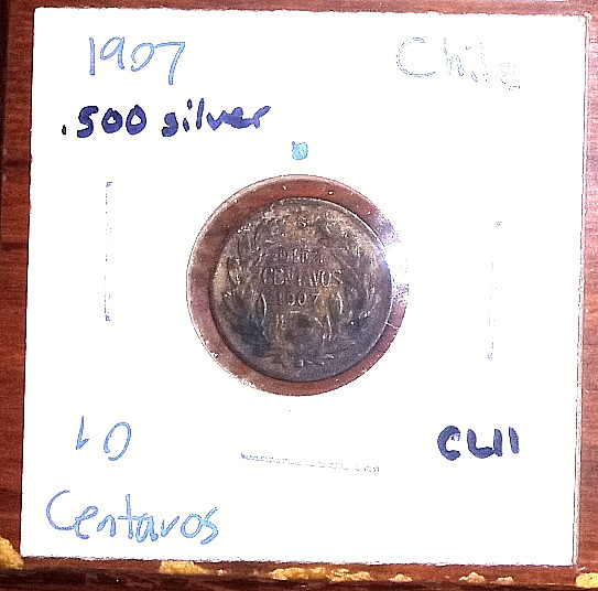 Read more about the article CHILE 1907 10 Centavo Coin- Very Fine South American Currency  FREE SHIPPING!!