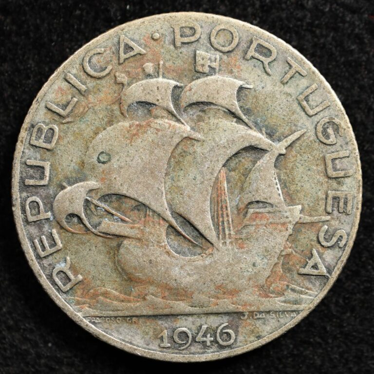 Read more about the article Portugal 2-1/2 Escudos 1946  Coin  Silver  Inv#G333