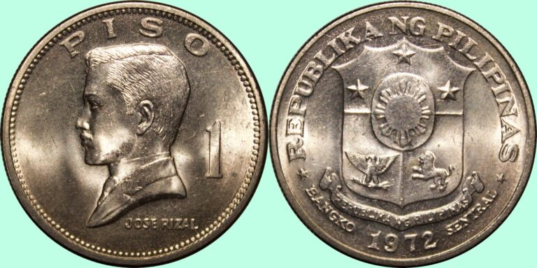 Read more about the article (1) 1972 Philippines Piso / Peso ~ Brilliant Uncirculated ~ KM#203 ~ C5