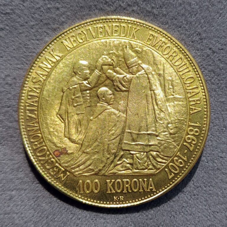 Read more about the article 100 Korona 1907 Hungary Franz Joseph I Coin KM# 490