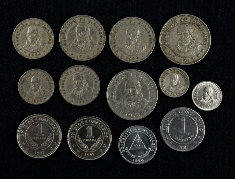 Read more about the article Nicaragua Coin LOT * 1939-2007 ** Nicaraguan CORDOBA and CENTAVOS Coins MIXED LOT