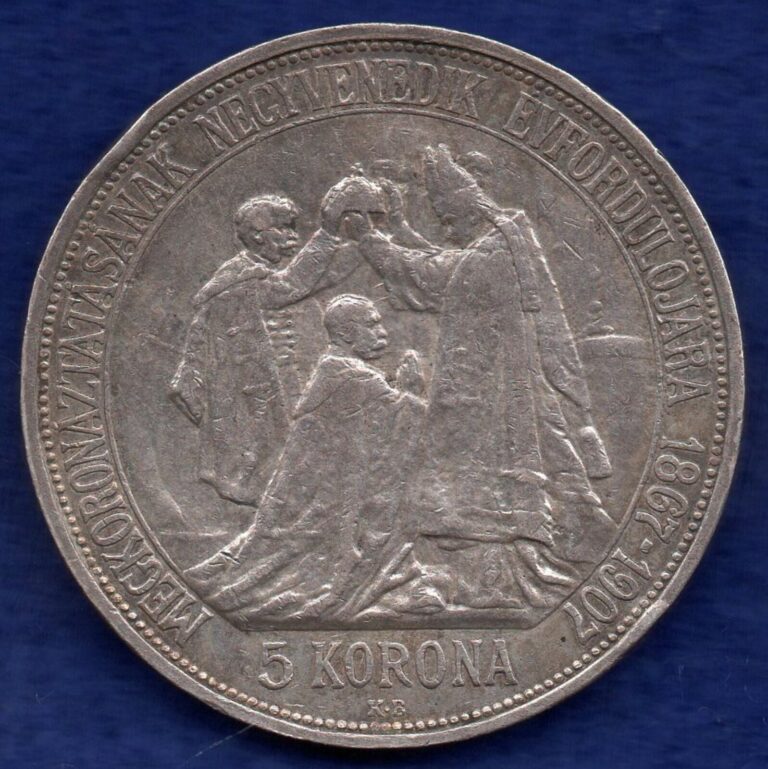Read more about the article Habsburg  Hungary 1907 Silver 5 Korona  Better Grade (Ref. f0444)