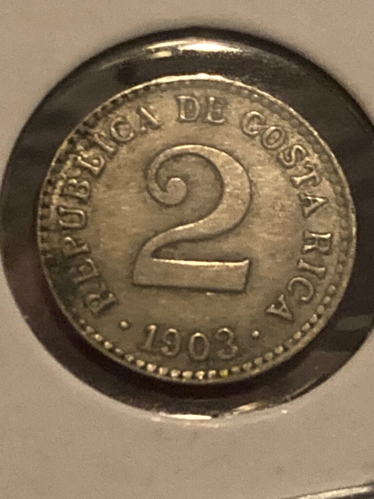 Read more about the article 1903 Costa Rica 2 Centimos Coin Higher Grade *1 Year Type Coin*