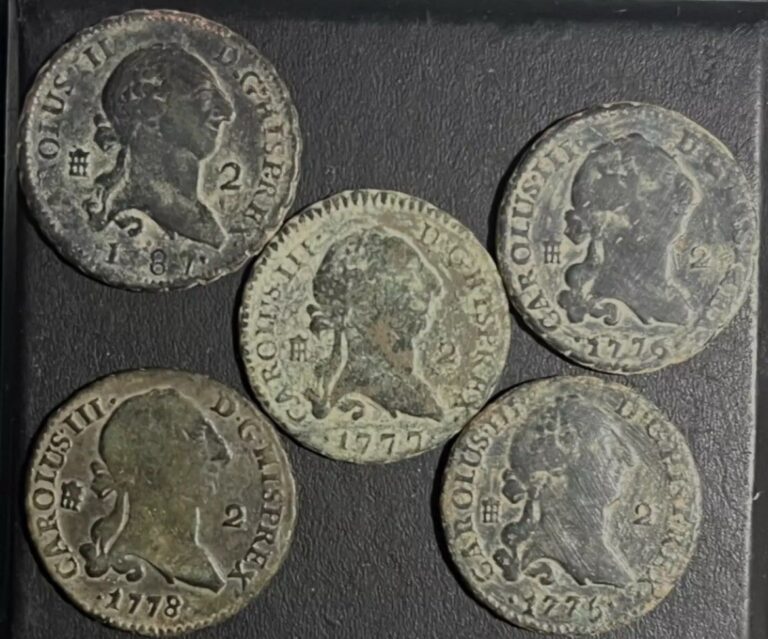 Read more about the article RARE 1770s 2 Maravedis Spanish Colonial Old Coin Pirate Era Revolutionary Era 1c