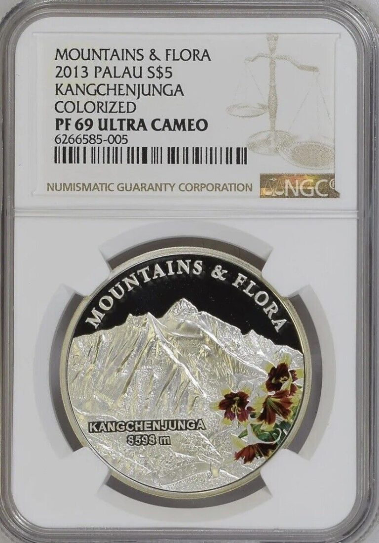 Read more about the article 2013 Mountain and Flora  Kangchenjunga Palau PF69 NGC Ultra Cameo
