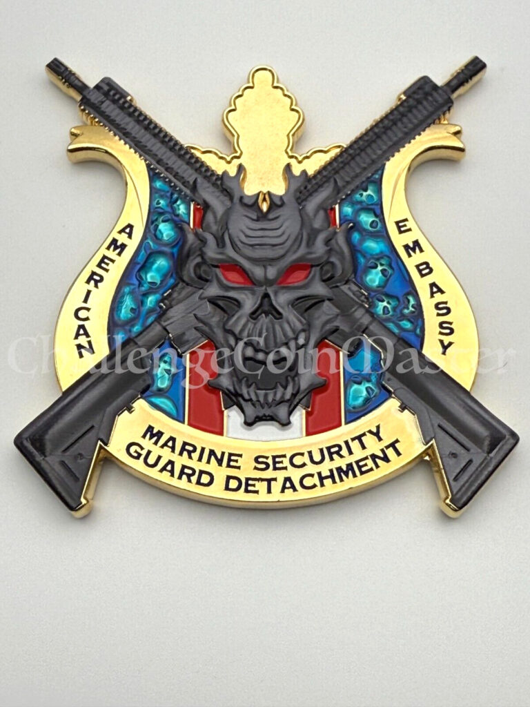 Read more about the article F43 Marine Security Guard Detachment Sarajevo Bosnia Herzegovina Challenge Coin
