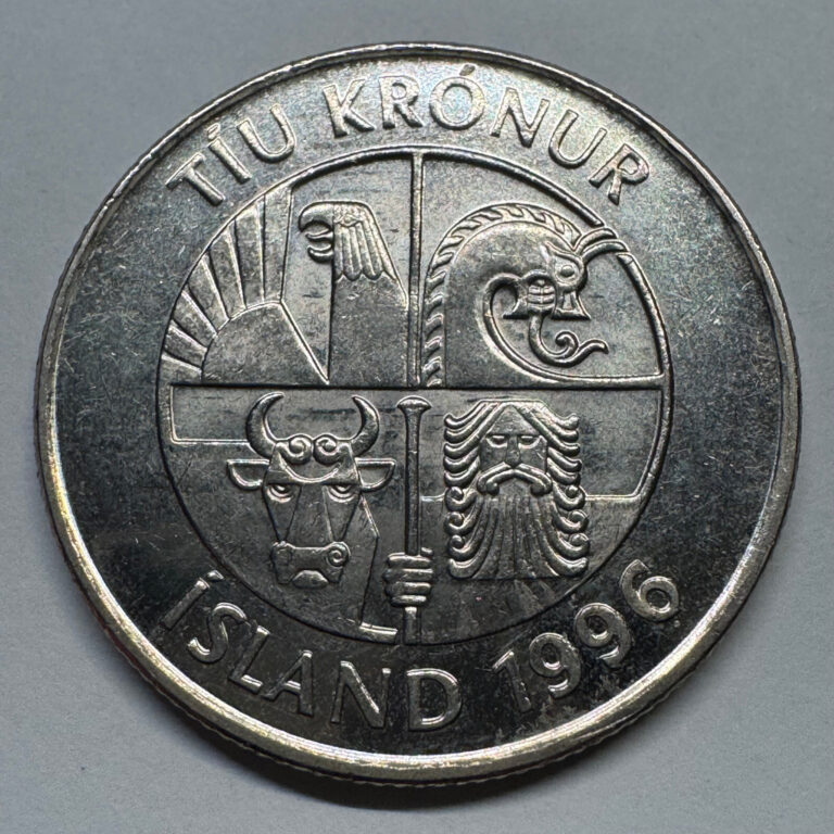Read more about the article 1996 Iceland 10 Kronur – Beautiful Coin – #B-069