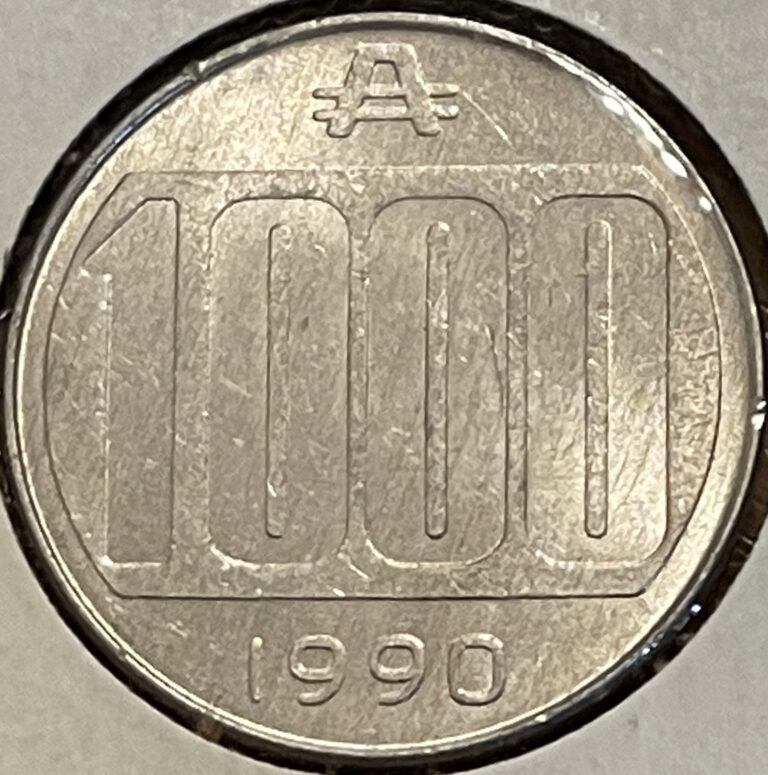 Read more about the article Argentina 1000 Australies Coin  1990  High Grade – Combined Shipping OK