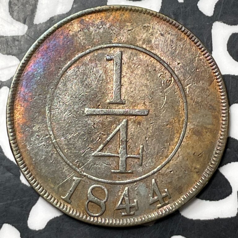 Read more about the article 1844 Dominican Republic 1/4 Real Lot#MK385