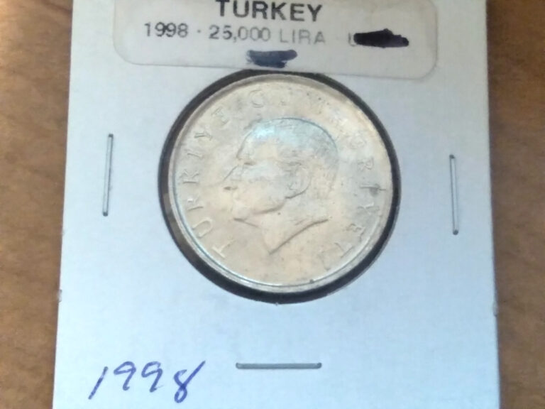 Read more about the article World Coin  Turkey  25 000 Lira  1998  Almost Uncirculated Condition