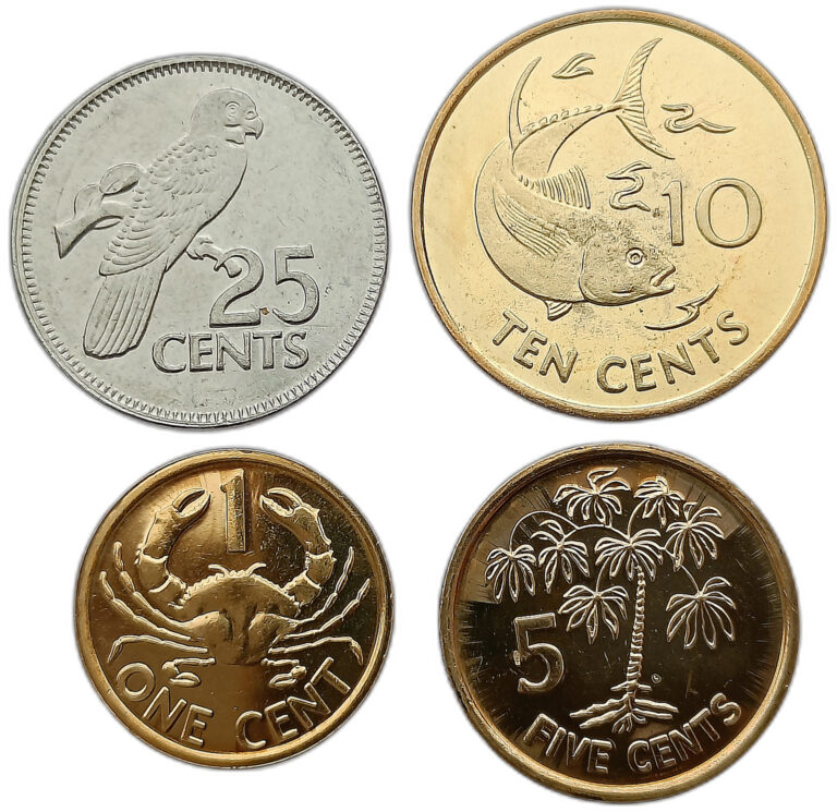 Read more about the article SEYCHELLES SET OF 4 COINS 1 – 25 CENTS 2007 – 2012 ANIMALS UNC
