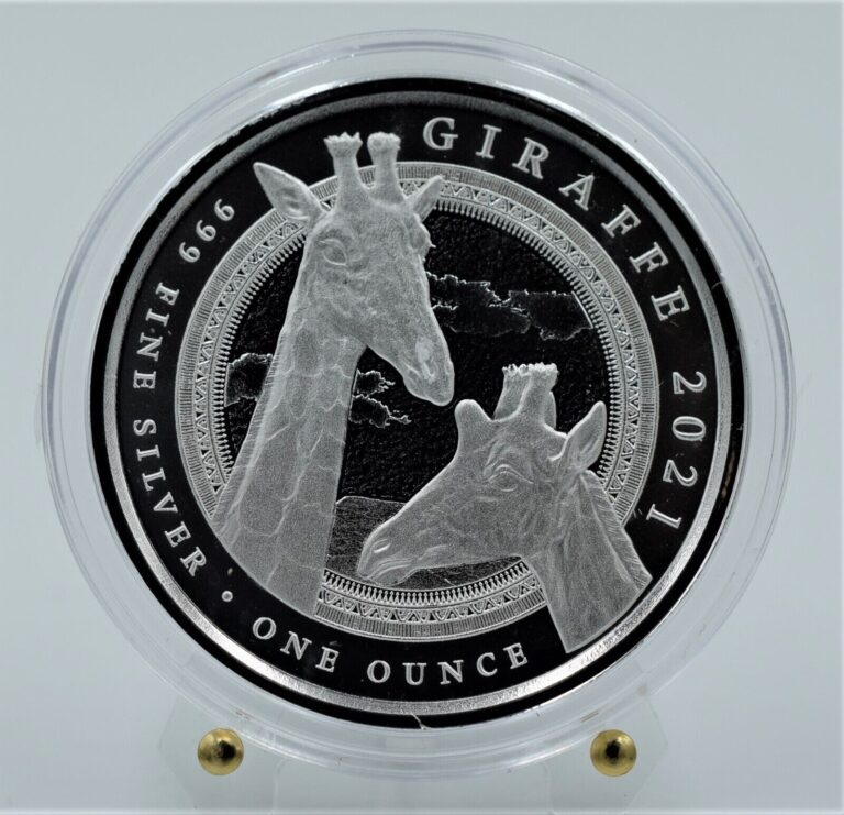 Read more about the article 🔥 2021 Equatorial Guinea 1 oz Silver Giraffe (Prooflike) 🔥