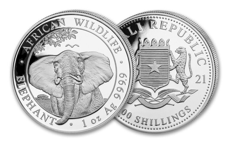 Read more about the article 2021 Somalia (Somali Republic) Elephant 1 oz Silver Coin in capsule