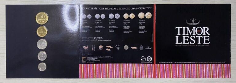 Read more about the article East Timor 2004 5 Coins Uncirculated Set Second Year Issue Bank Mint Set