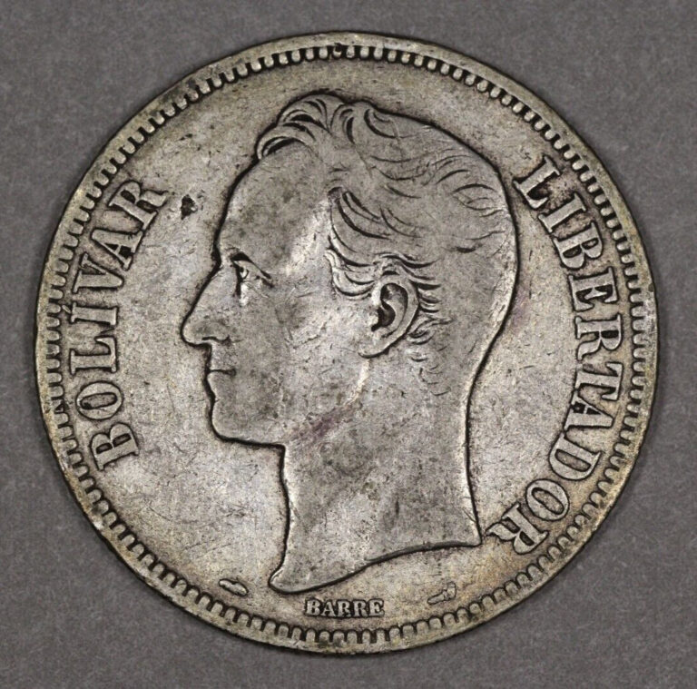 Read more about the article 1910 Venezuela Silver 5 Bolivares