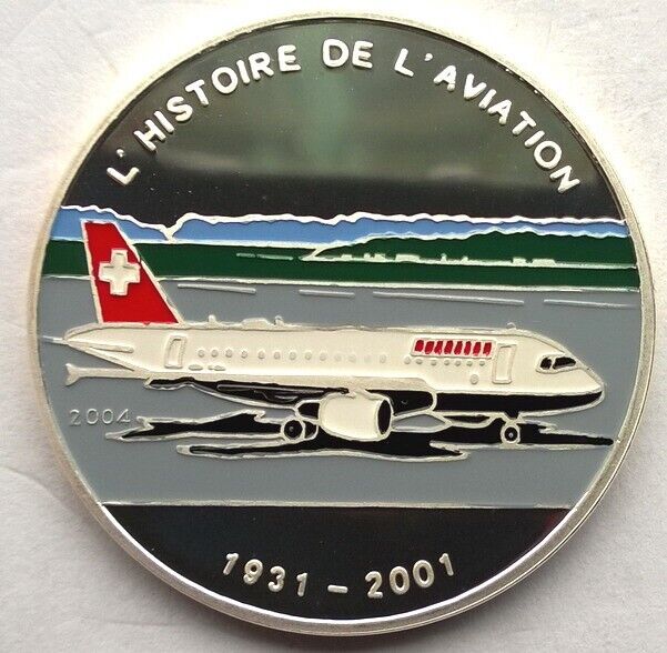 Read more about the article Togo 2004 Air Plane “Airbus-319” 1000 Francs Silver Coin Proof