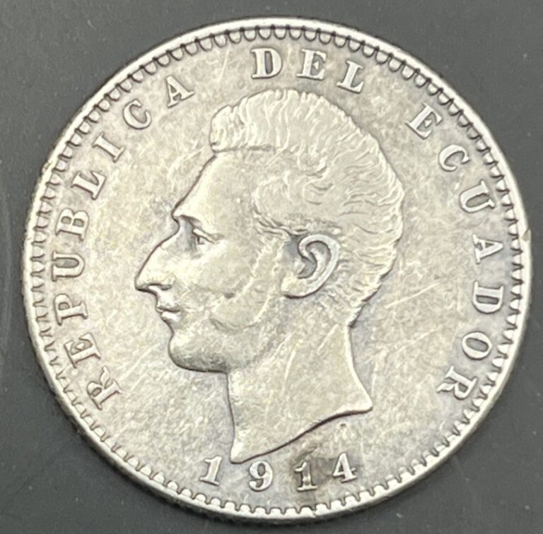 Read more about the article 1914 Ecuador 2 Decimo de Sucre Silver Coin