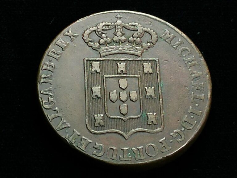 Read more about the article Large and Thick 1832 Portuguese Bronze Pataco  40 Reis Coin!