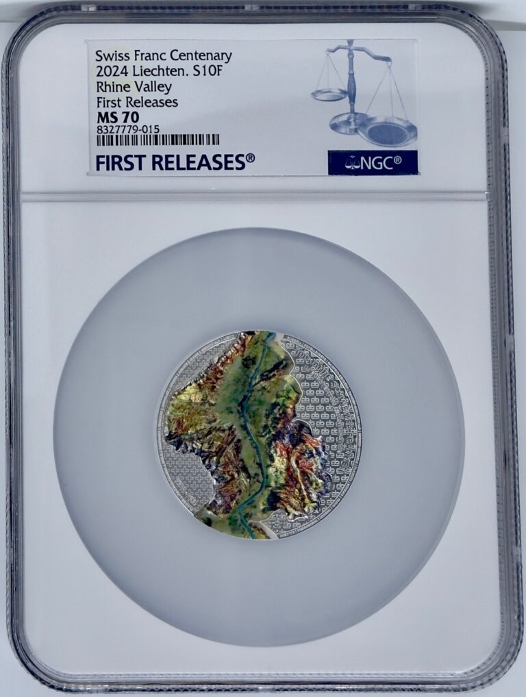 Read more about the article 2024 Liechtenstein Silver 2 Oz 100 Years of the Swiss Franc NGC MS 70 Rhine FR
