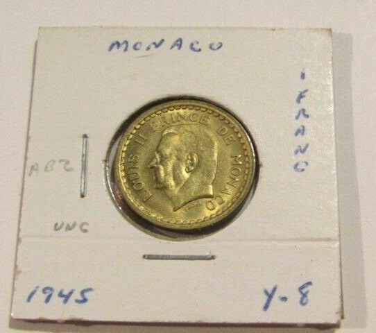 Read more about the article Monaco 1945 1 Franc unc Coin