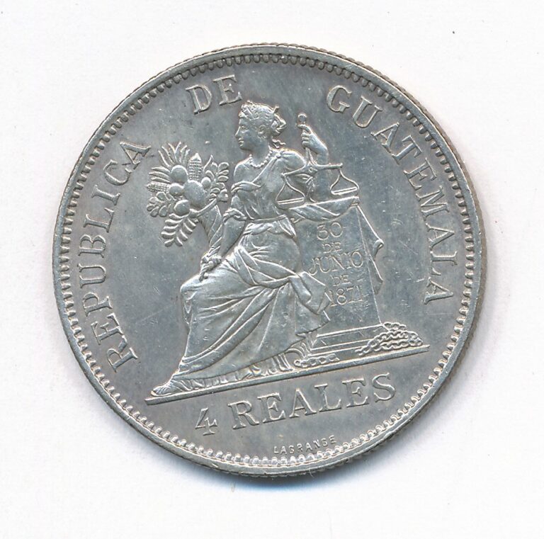 Read more about the article 1894 H GUATEMALA SILVER 4 REALES COIN