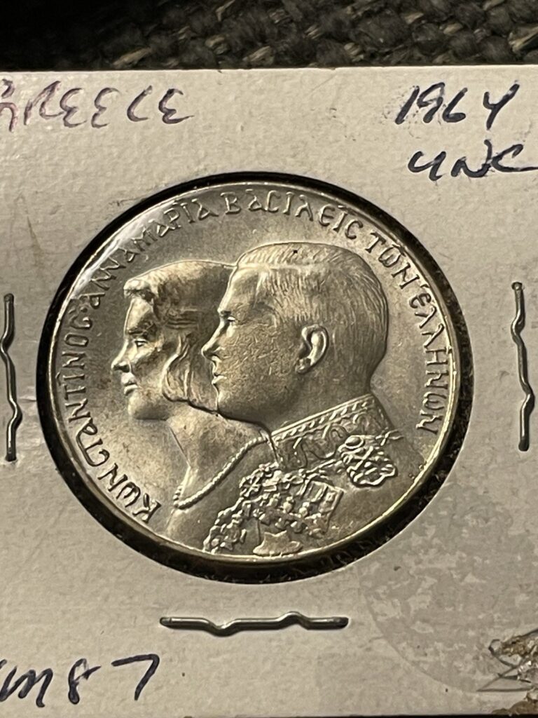 Read more about the article 1964 Greece 30 Drachmai Silver Coin  Great Eye Appeal