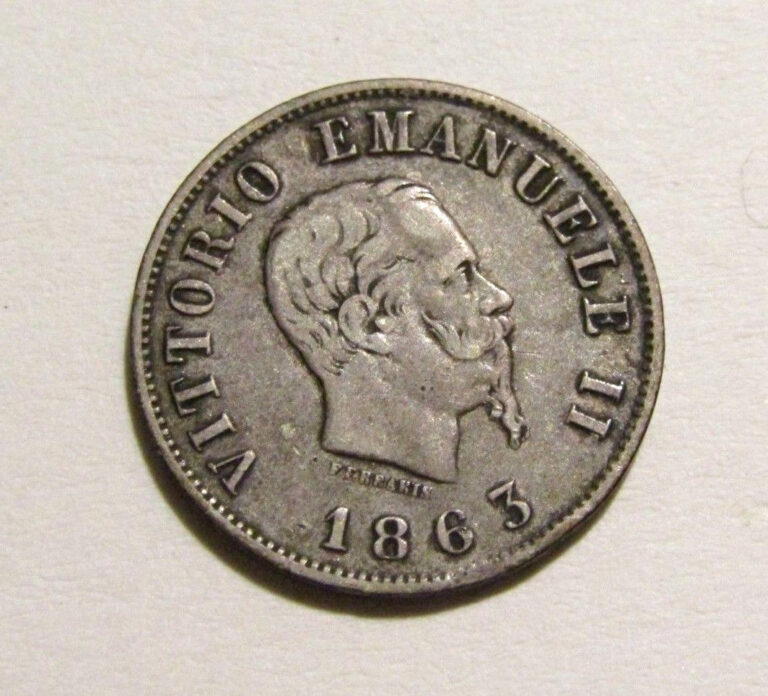 Read more about the article Italy 1863-M 50 Centesimi Silver Old Coin