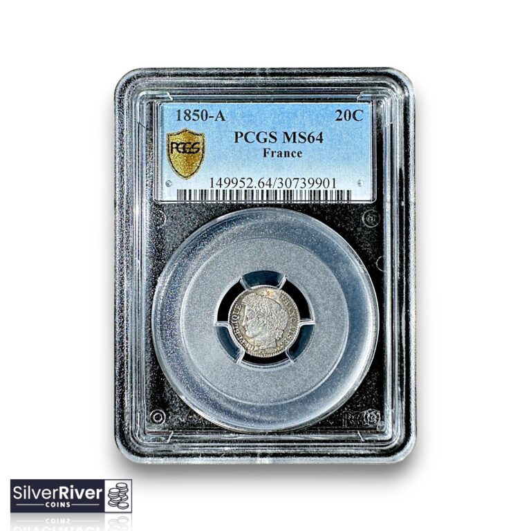 Read more about the article 1850-A France Silver 20 Centimes (*Certified MS64 by PCGS*) – Toned
