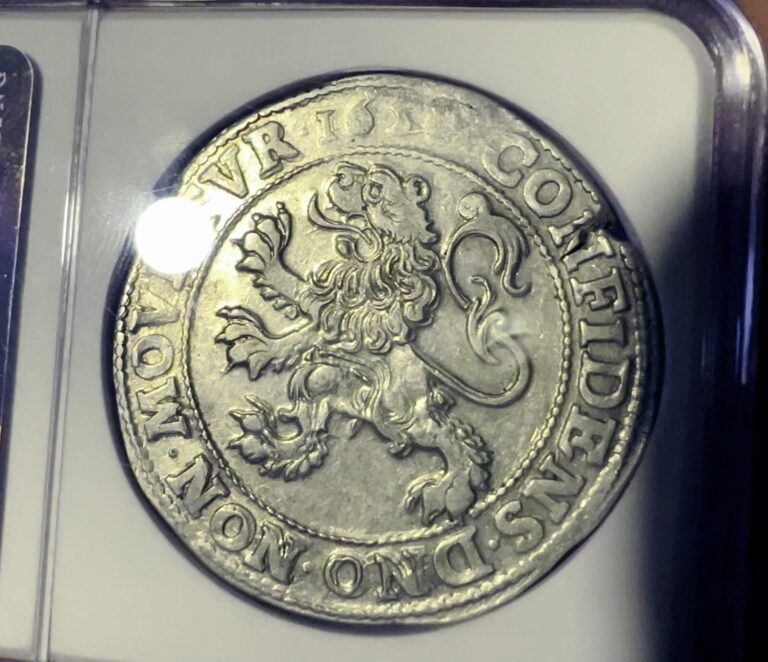 Read more about the article 1650 Netherlands Utrecht Lion Daalder Dollar NGC AU58 – Incredible Strike!