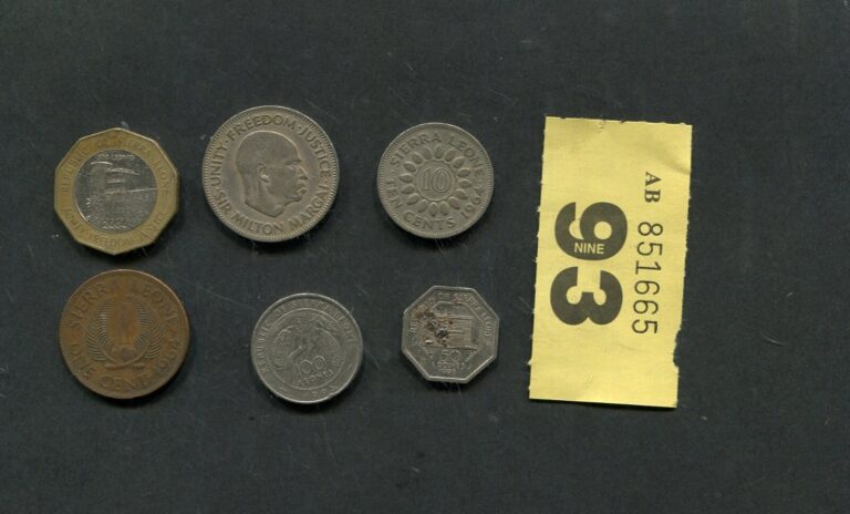 Read more about the article Lot of  6  coins of    Sierra Leone