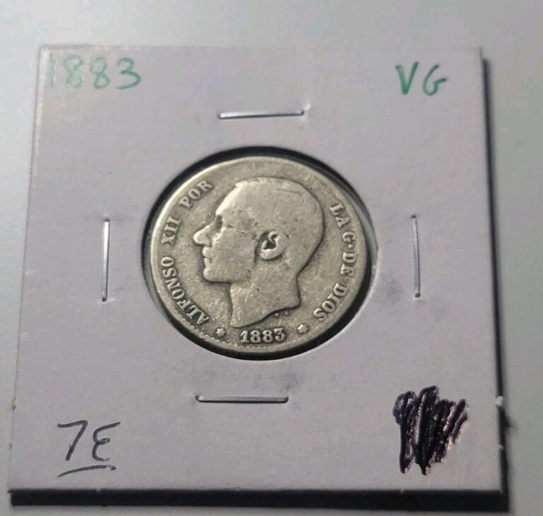 Read more about the article 1883 SPAIN 1 PESETA Alfonso XII SILVER COIN