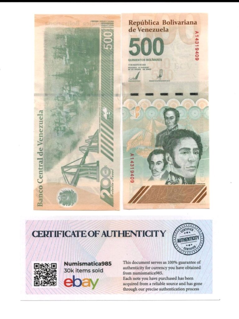 Read more about the article Venezuela 500 digitales Bolivares 2023  P-121  NEW- 500 Million Four Pcs COA