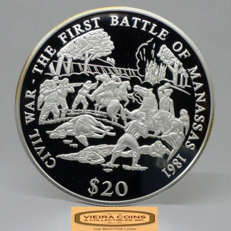 Read more about the article 2001 Liberia the First Battle of Manassas Silver Proof $20 – #C46112NQ