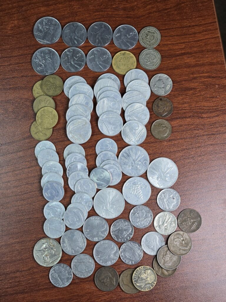 Read more about the article Lot of 70 Italy Coins 1919 – 1978  200  50  10  5  Lira and Cents